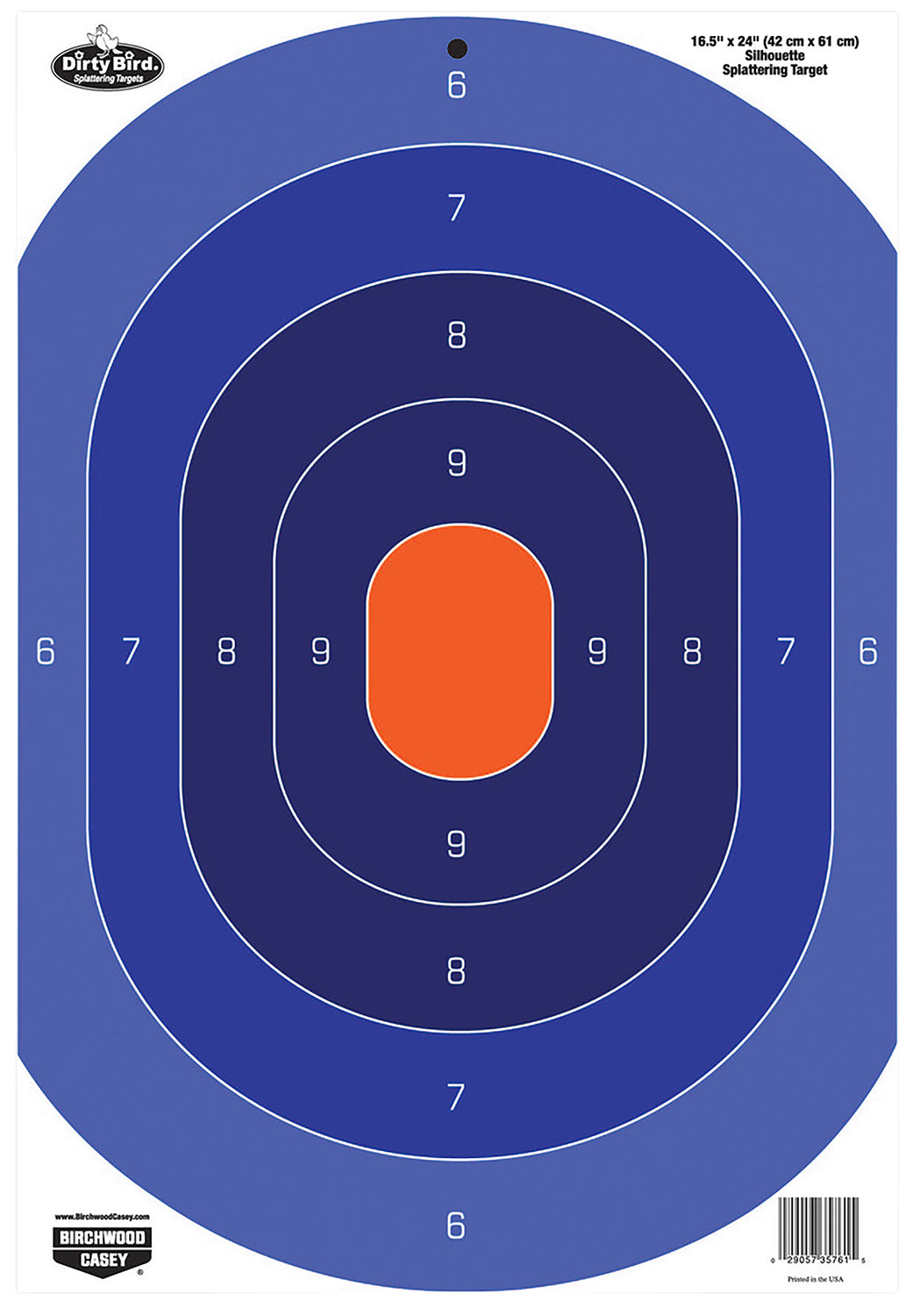 Birchwood Casey 35763 Dirty Bird 16.5"x24" Silhouette Reactive Tagboard Target 3 Pack
