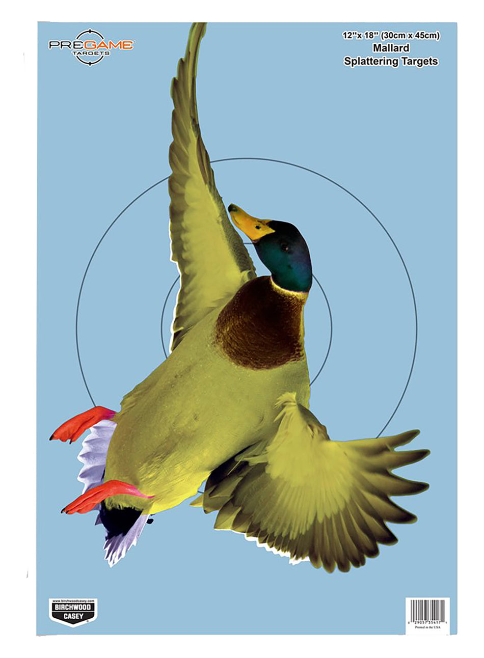 Birchwood Casey 35407 Pregame Duck Hanging Paper Shooting Target 12" x 18" 8 Per Package