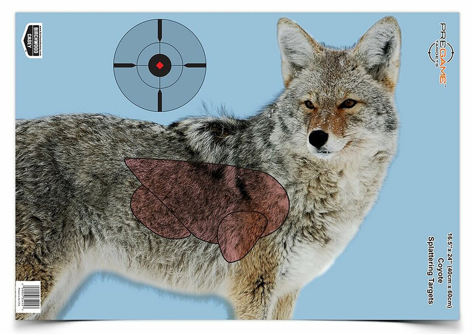 Birchwood Casey 35405 Pregame Coyote Full-Color Reactive Paper Rifle Target 16.5"x24" 3 Pack