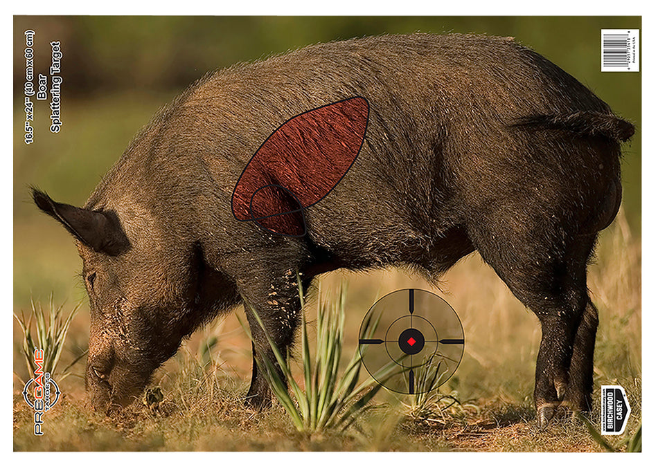 Birchwood Casey 35408 Pregame Boar Full-Color Paper Hunting Target 16.5" x 24" 3 Pack
