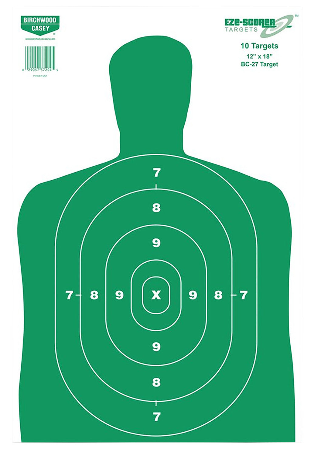 Birchwood Casey 37010 EZE-Scorer BC-27 IPSC Silhouette Paper Shooting Target 12"x18" 100 Pack