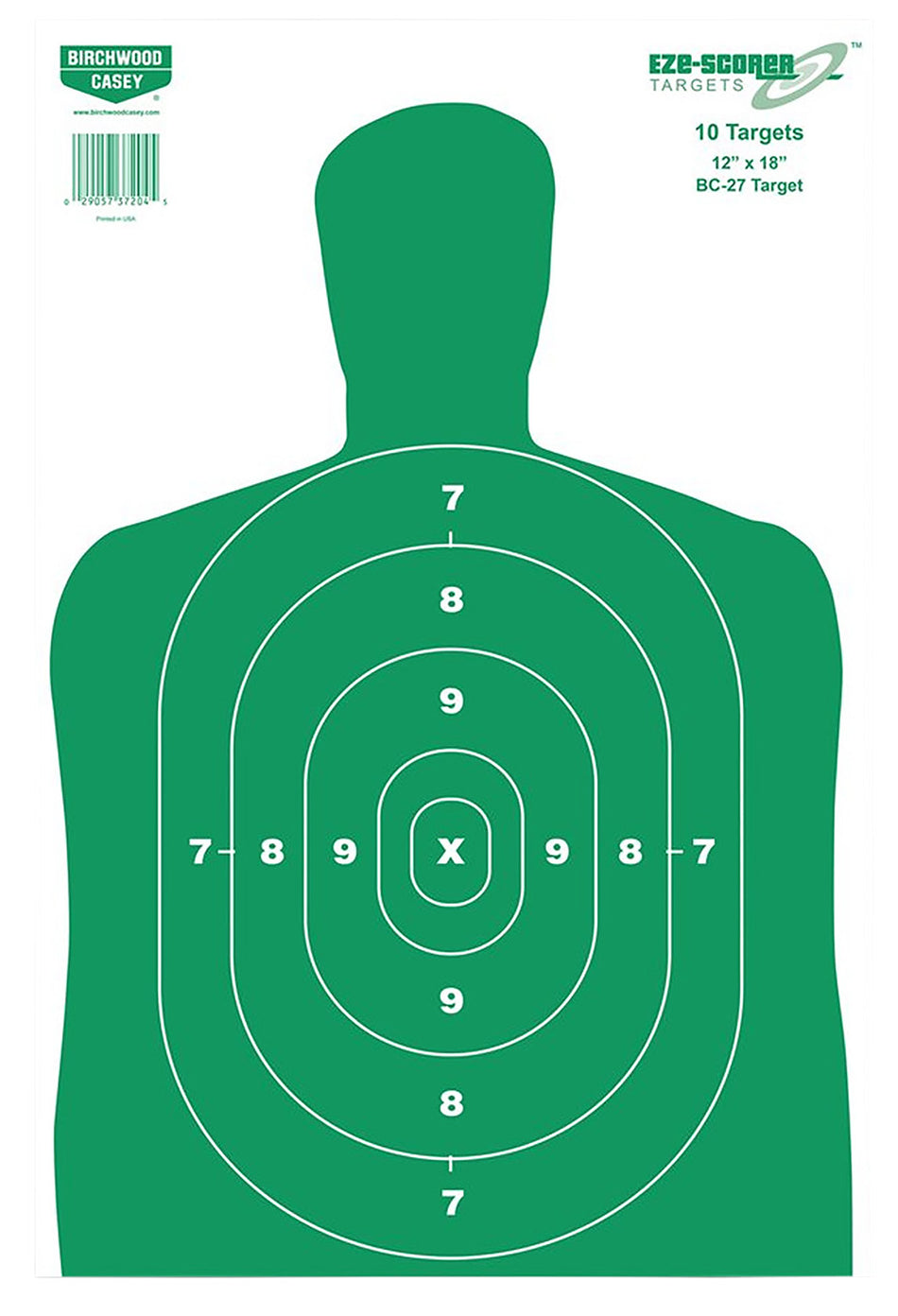 Birchwood Casey 37010 EZE-Scorer BC-27 IPSC Silhouette Paper Shooting Target 12"x18" 100 Pack