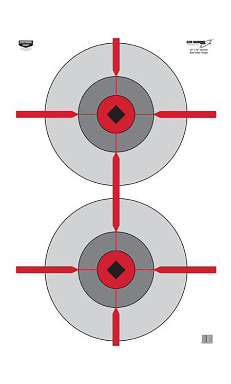 Birchwood Casey 37031 EZE-Scorer Large Bullseye Paper Shooting Target 23"x35" 100 Pack