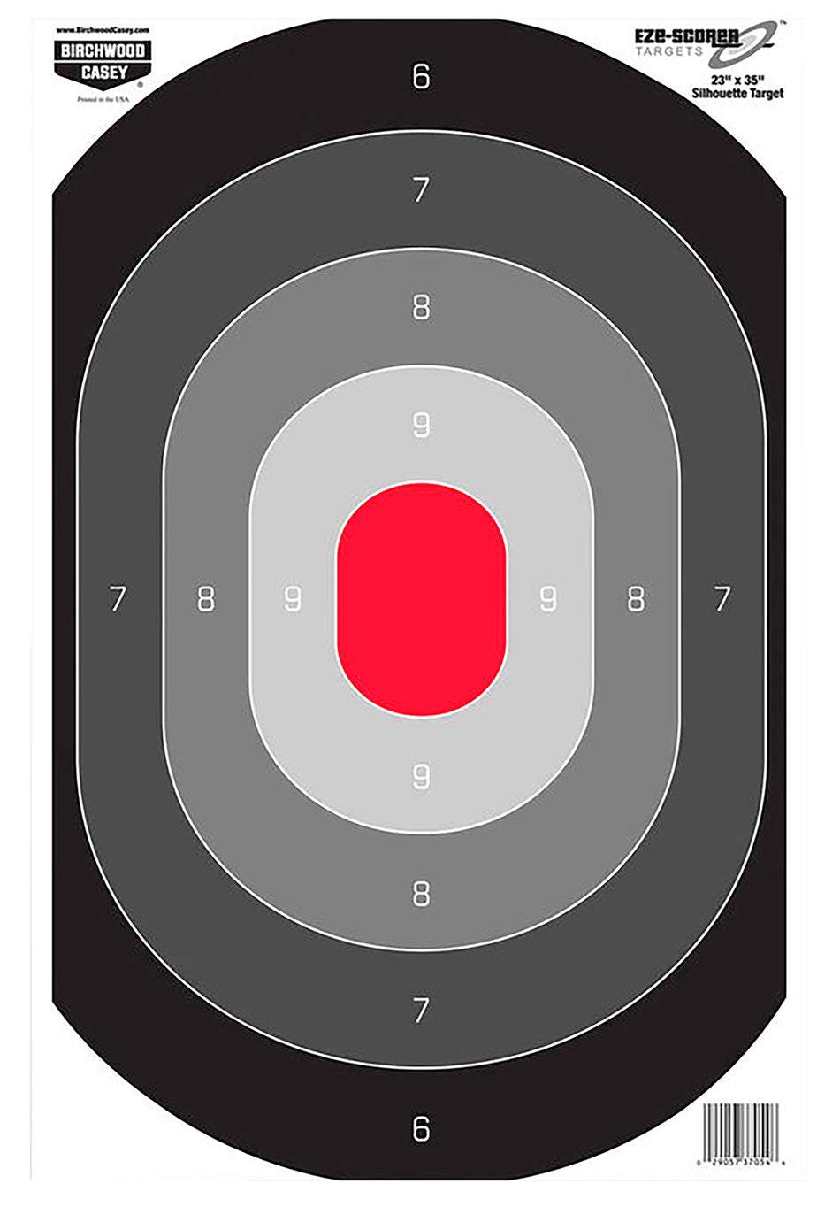 Birchwood Casey 37054 EZE-Scorer Large Silhouette Paper Shooting Target 23"x35" 100 Pack