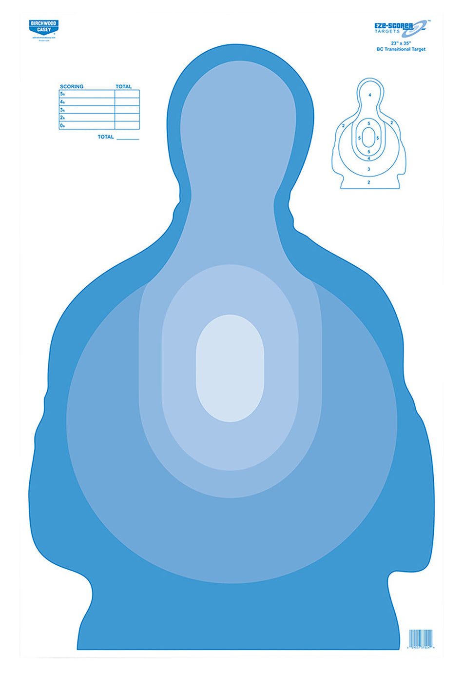 Birchwood Casey 37024 EZE-Scorer Large Silhouette Paper Shooting Target 23"x35" 100 Pack