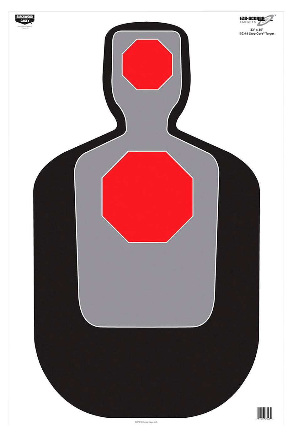 Birchwood Casey 37043 EZE-Scorer BC-19 Large Silhouette Paper Shooting Target 23"x35" 100 Pack