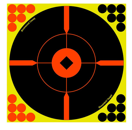 Birchwood Casey 34016 Shoot-N-C 12" Bullseye Reactive Self-Adhesive Paper Target 100 Per Package