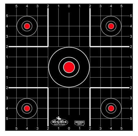 Birchwood Casey 35270 Dirty Bird 12" Bullseye Tagboard Reactive Shooting Target 100 Pack