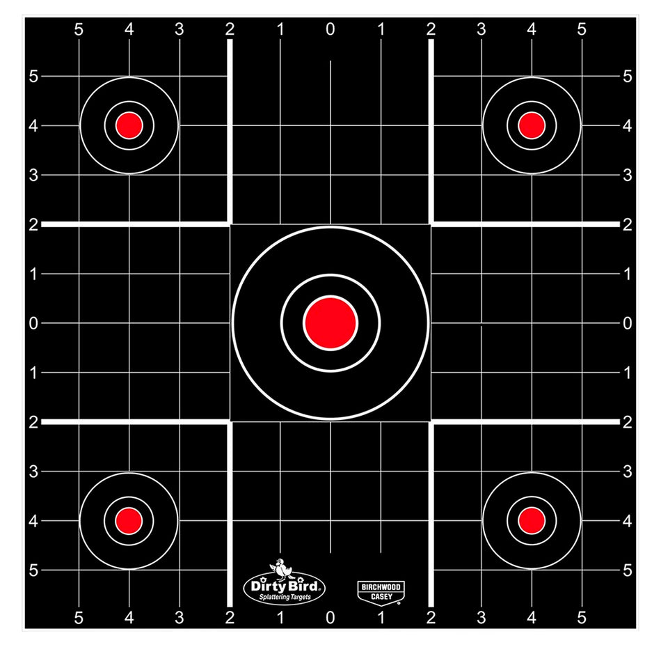 Birchwood Casey 35270 Dirty Bird 12" Bullseye Tagboard Reactive Shooting Target 100 Pack