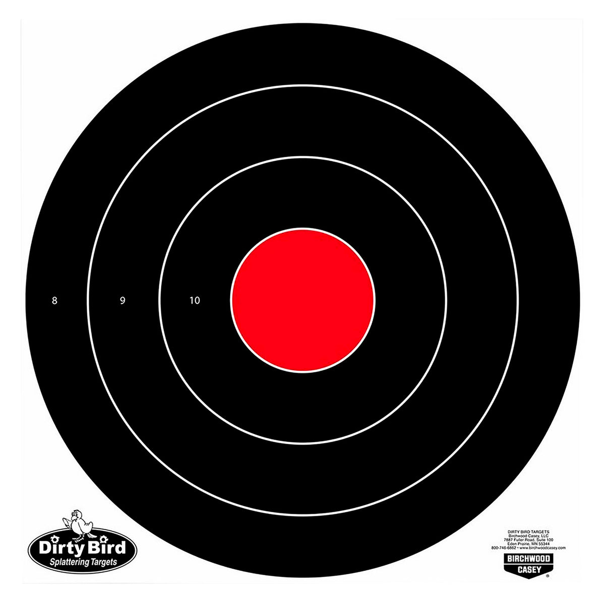 Birchwood Casey Dirty Bird Large Bullseye Splattering Paper Target 17.25" 100-Count