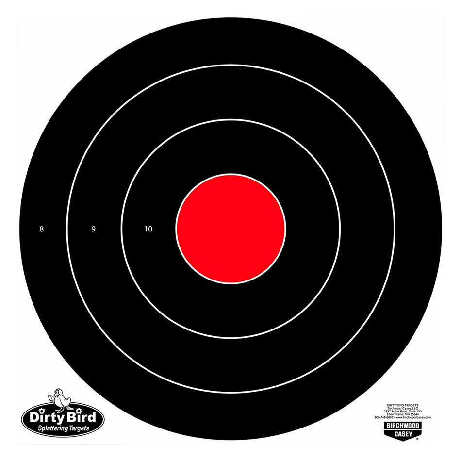 Birchwood Casey Dirty Bird Large Bullseye Splattering Paper Target 17.25" 100-Count