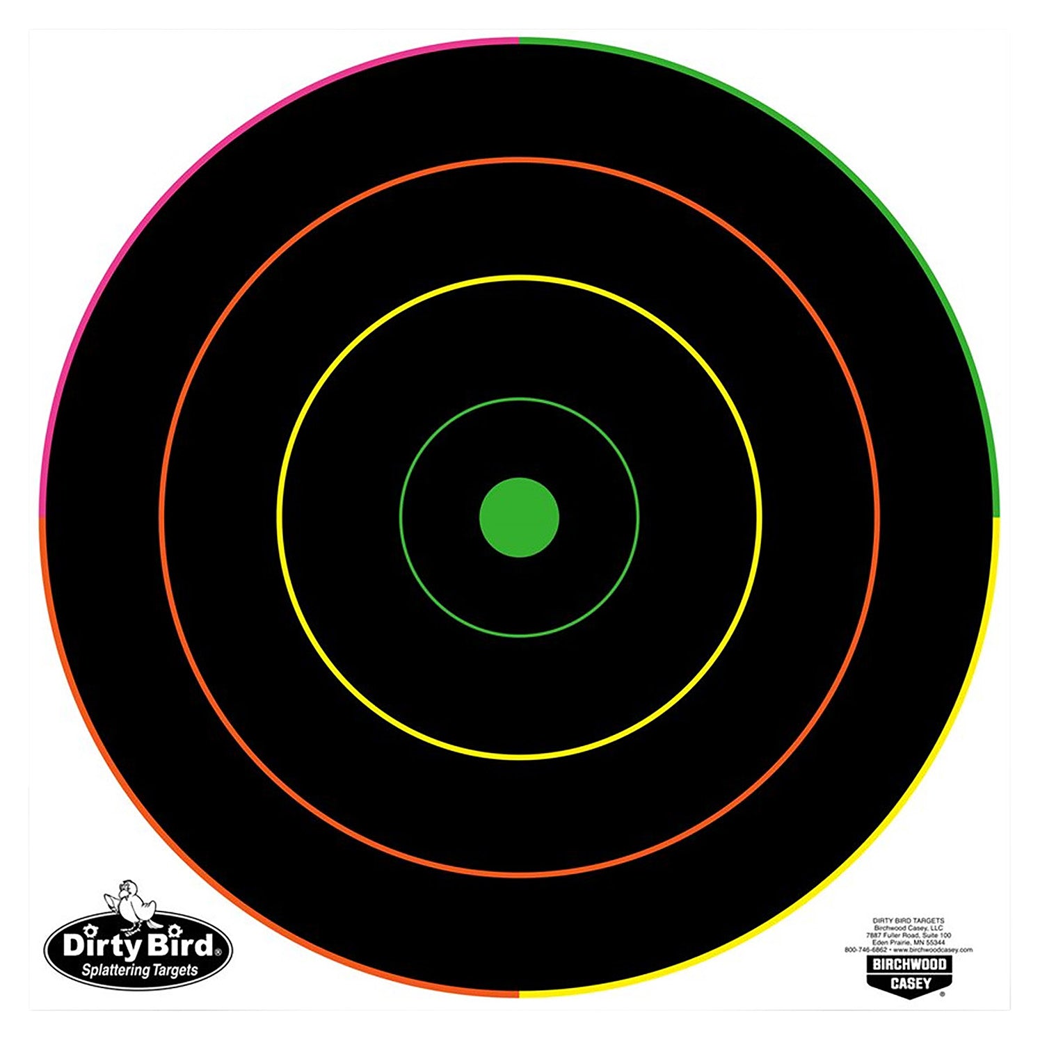 Birchwood Casey Dirty Bird Bullseye Splattering Paper Target 12" 100-Count