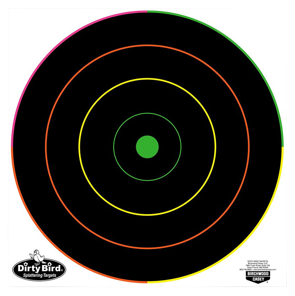 Birchwood Casey Dirty Bird Bullseye Splattering Paper Target 12" 100-Count