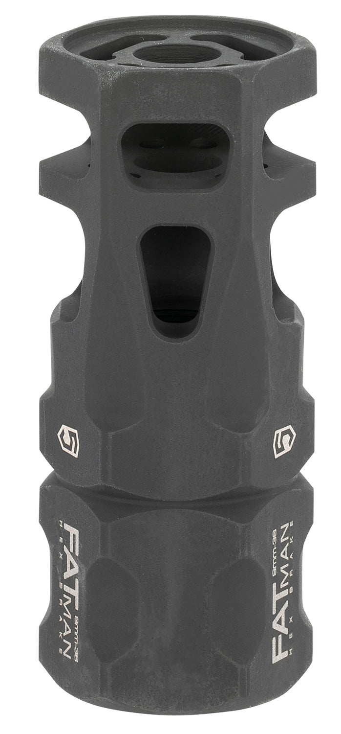 Phase 5 FATMAN9MM FATman Hex Brake Parkerized Steel 1/2-36 Threads 3" OAL 9mm 7.62x39 6.8mm AR-Platform