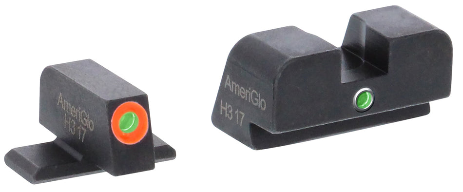 AmeriGlo SG201 SIG Sauer i-Dot Night Sight Set Green Tritium Orange Front with Green Tritium Rear Sight