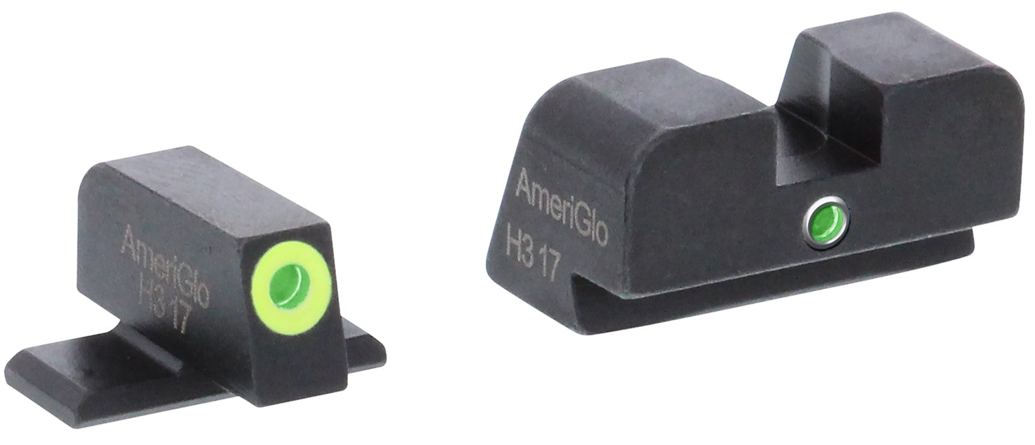 AmeriGlo SG301 SIG Sauer i-Dot Night Sight Set Green Tritium LumiGreen Front with Green Tritium Rear