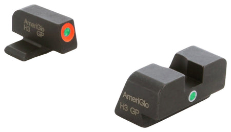 AmeriGlo XD201 Springfield XD i-Dot Night Sight Set Green Tritium Orange Front with Green Tritium Rear
