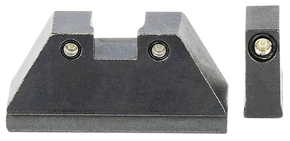 AmeriGlo GL813 Glock XL Tall Tritium Sight Set - Black Outline Front / Green Tritium Black Outline Rear