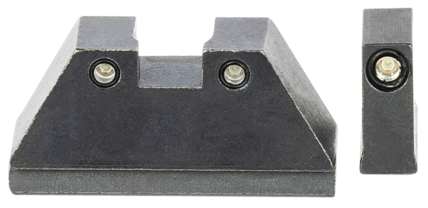 AmeriGlo GL813 Glock XL Tall Tritium Sight Set - Black Outline Front / Green Tritium Black Outline Rear
