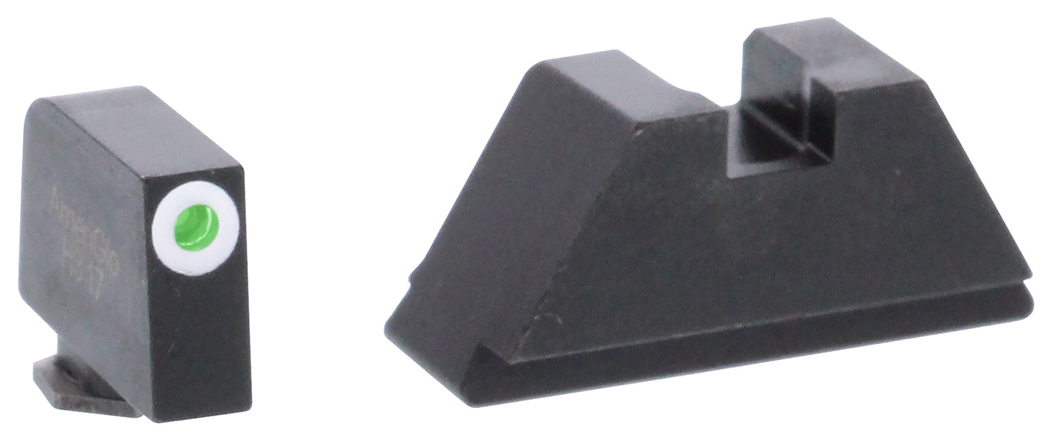 AmeriGlo GL411 Glock XL Tall Tritium Sight Set - White Outline Front / Flat Black Rear