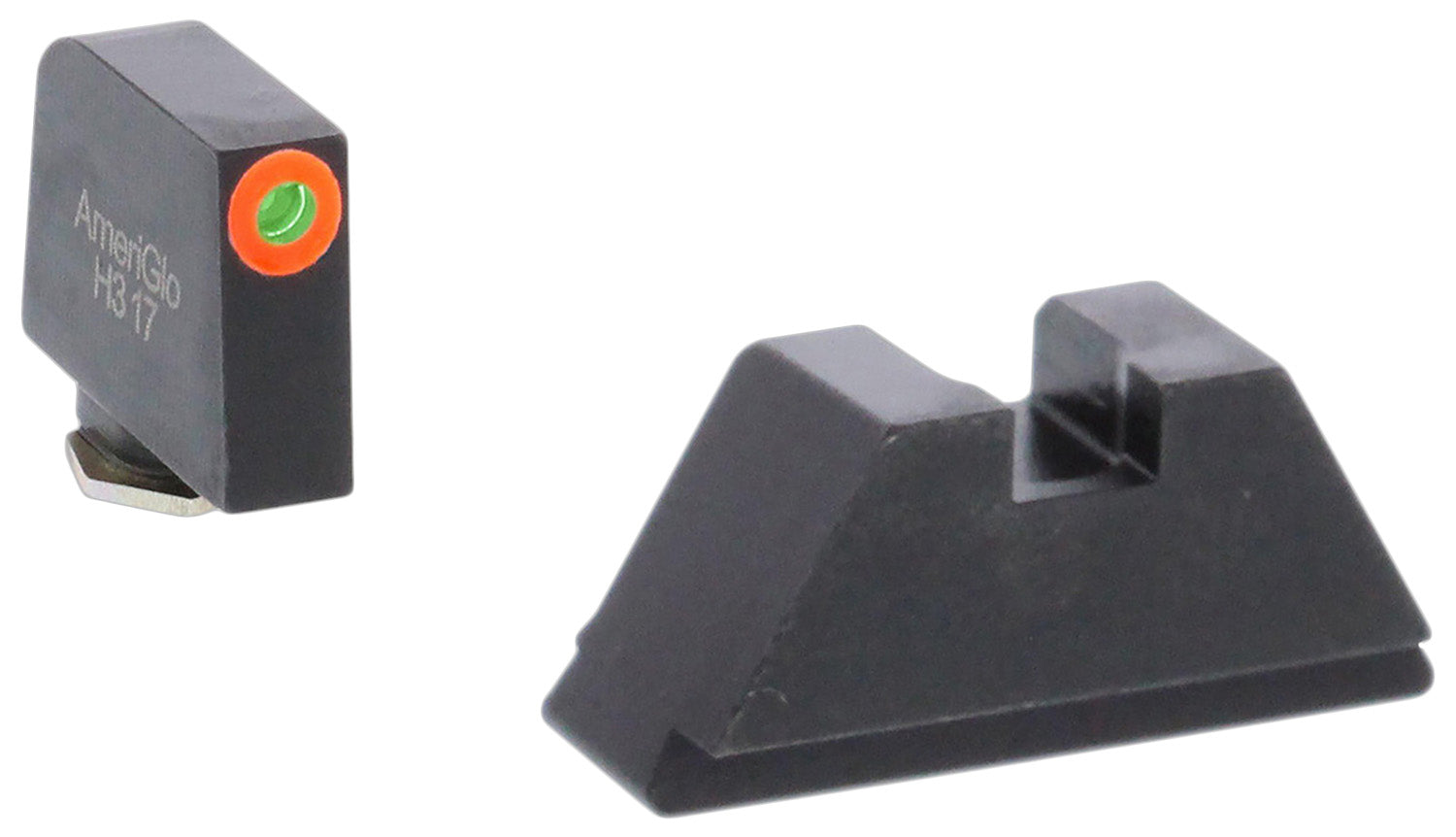 AmeriGlo GL511 Glock XL Tall Tritium Sight Set - Orange Outline Front / Flat Black Rear