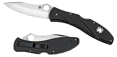 Spyderco C66PBK3 Centofante 3 3.14" Plain Drop Point VG-10 SS Blade Black FRN Handle with Pocket Clip