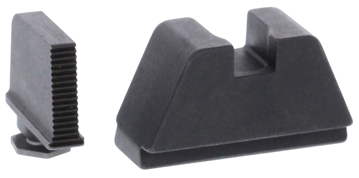 AmeriGlo GL470 Glock 2XL Tall Serrated Iron Sight Set - Black Serrated Front / Flat Black Rear