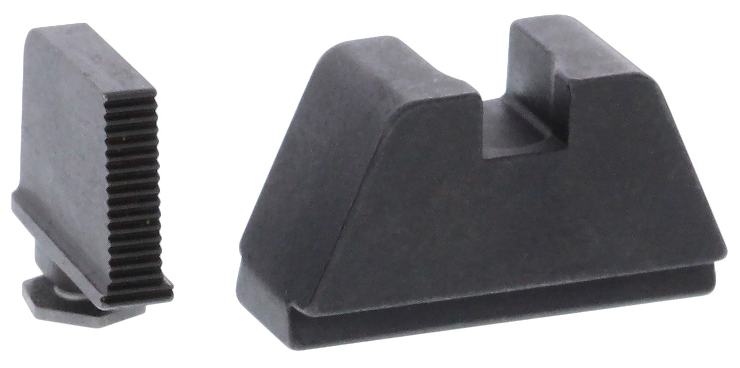 AmeriGlo GL470 Glock 2XL Tall Serrated Iron Sight Set - Black Serrated Front / Flat Black Rear