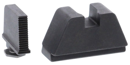 AmeriGlo GL470 Glock 2XL Tall Serrated Iron Sight Set - Black Serrated Front / Flat Black Rear