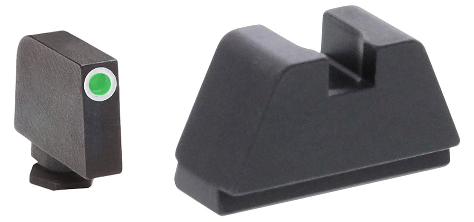 AmeriGlo GL481 Glock 2XL Tall Tritium Sight Set - White Outline Front / Flat Black Rear