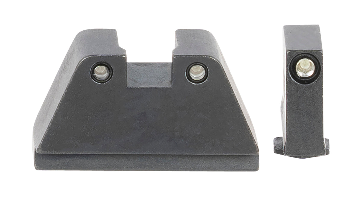 AmeriGlo GL814 Glock 2XL Tall Tritium Sight Set - Black Outline Front / Green Tritium Black Outline Rear