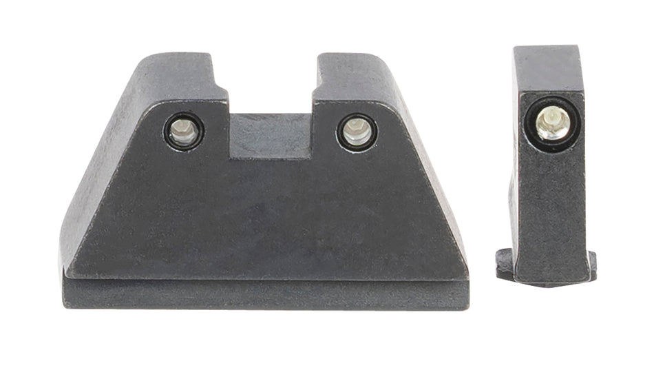 AmeriGlo GL814 Glock 2XL Tall Tritium Sight Set - Black Outline Front / Green Tritium Black Outline Rear