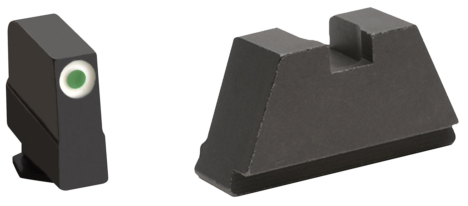 AmeriGlo GL491 Glock 3XL Tall Tritium Sight Set - White Outline Front / Flat Black Rear