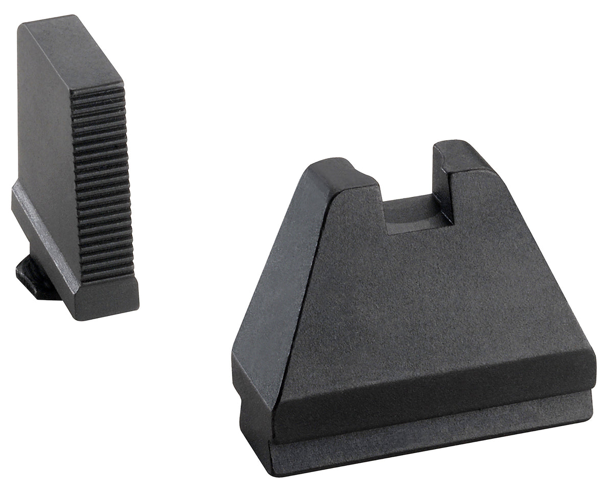 AmeriGlo GL808 9XL Tall Glock Optic Compatible Sight Set – Black Serrated Front & Flat Black Rear Sight