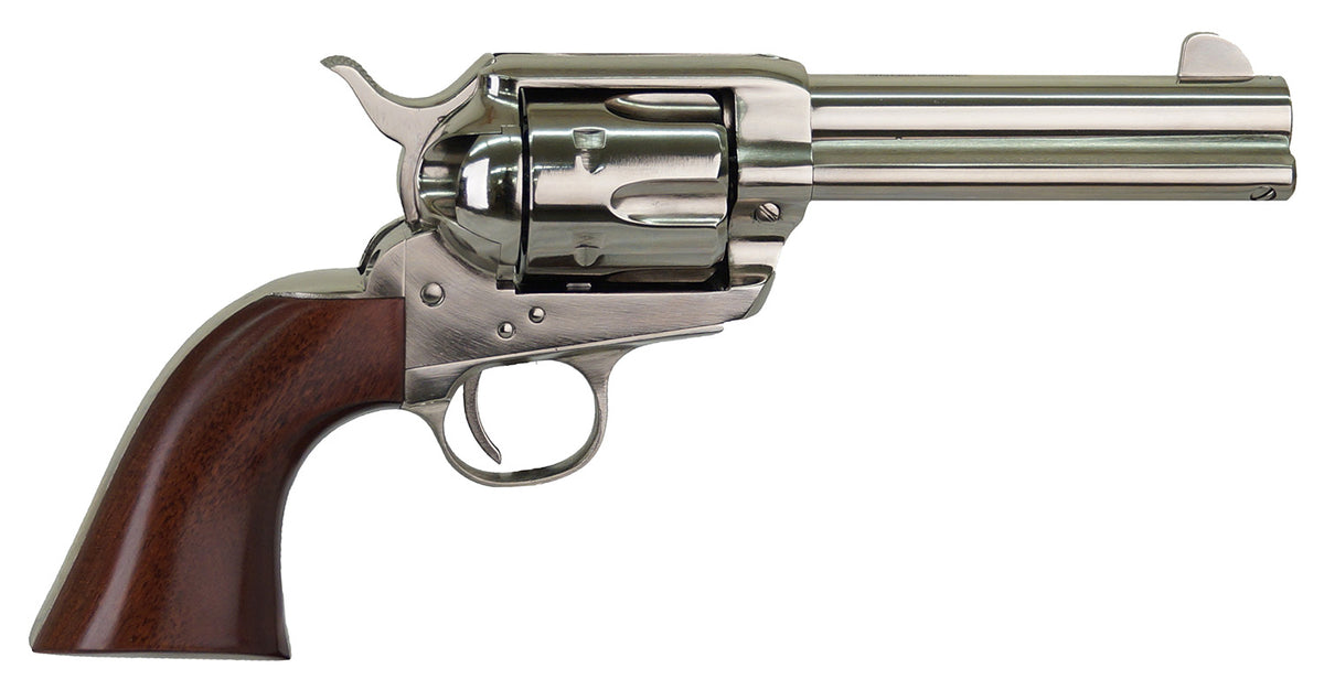 Cimarron PPP357N Pistolero .38 Special/.357 Mag 6-Shot 4.75" Nickel-Plated Barrel, Smooth Walnut Grip