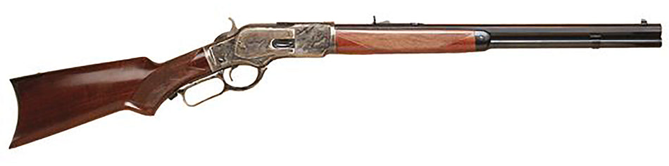 Cimarron CA213 1873 Short Deluxe .38 Special/.357 Mag Rifle, 10+1, 20" Blued Octagon Barrel
