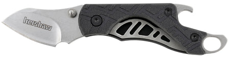 Kershaw Cinder 1025X 1.40" Folding Drop Point Plain Stonewashed 3Cr13 Blade Black Glass-Filled Nylon Handle & Key Ring