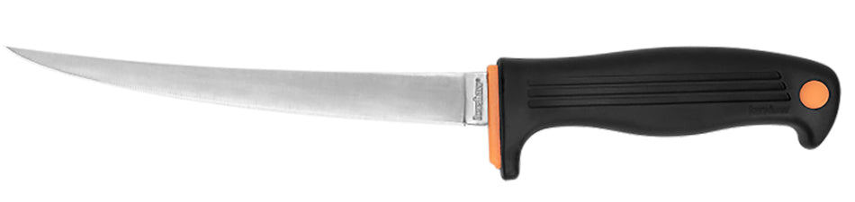 Kershaw Clearwater 1257X 7-Inch Fixed Blade Fillet Knife Satin 420J2 SS Blade Black Co-polymer Handle Includes Sheath