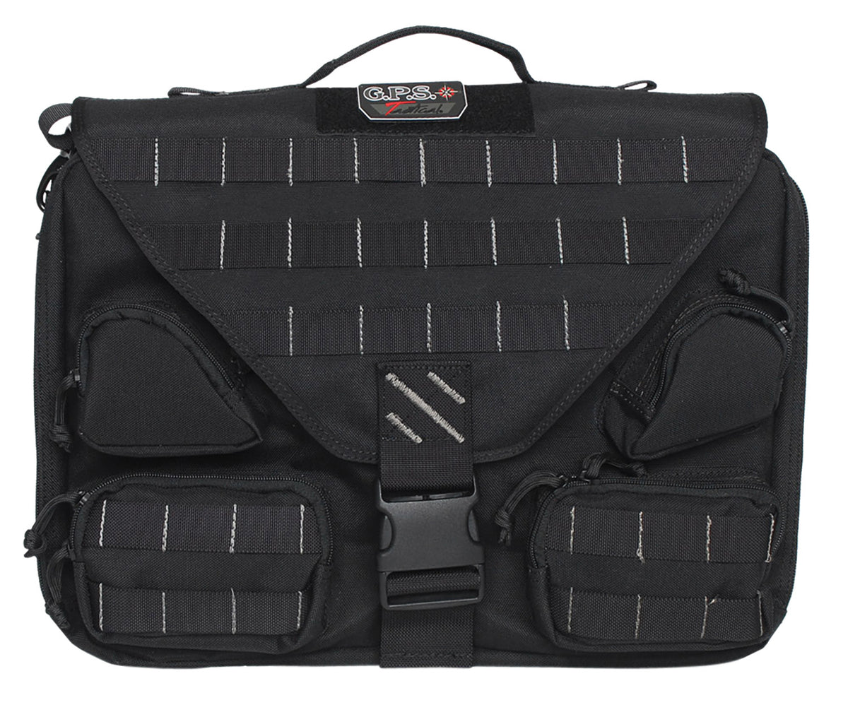 GPS Bags T1350BCB Black Tactical Brief Case 1000D Polyester Holds 1 Handgun with Visual ID Storage
