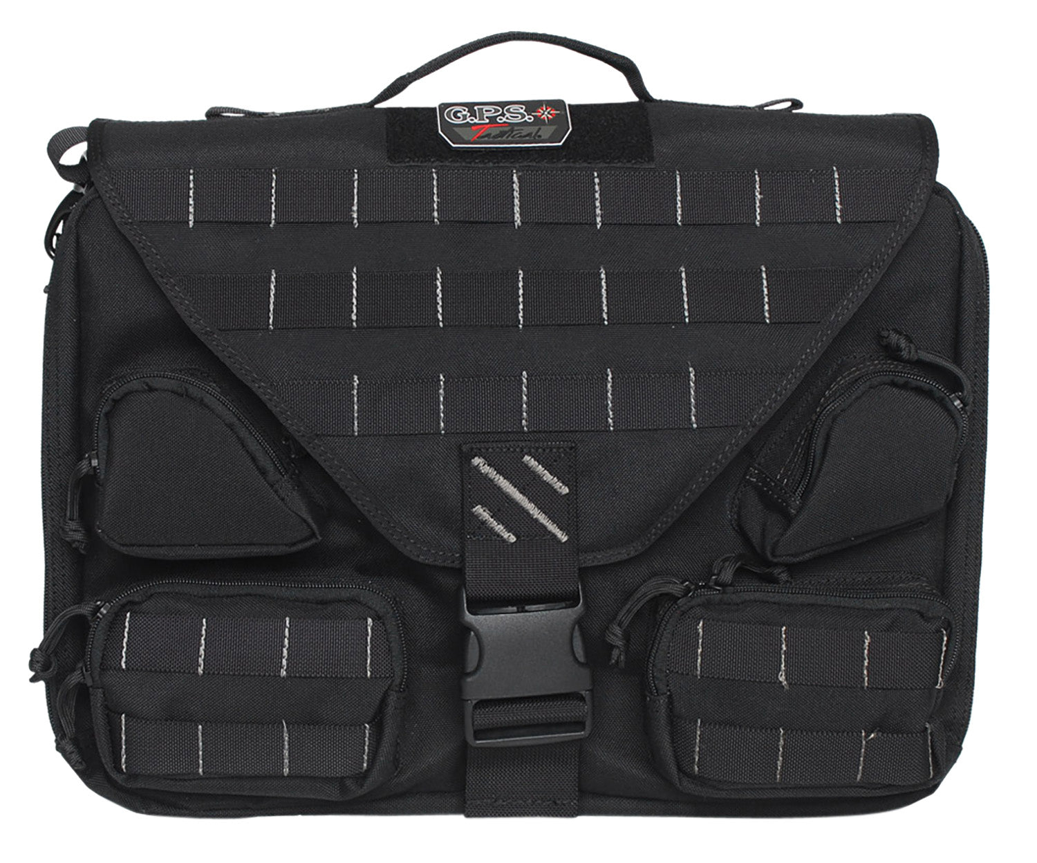 GPS Bags T1350BCB Black Tactical Brief Case 1000D Polyester Holds 1 Handgun with Visual ID Storage