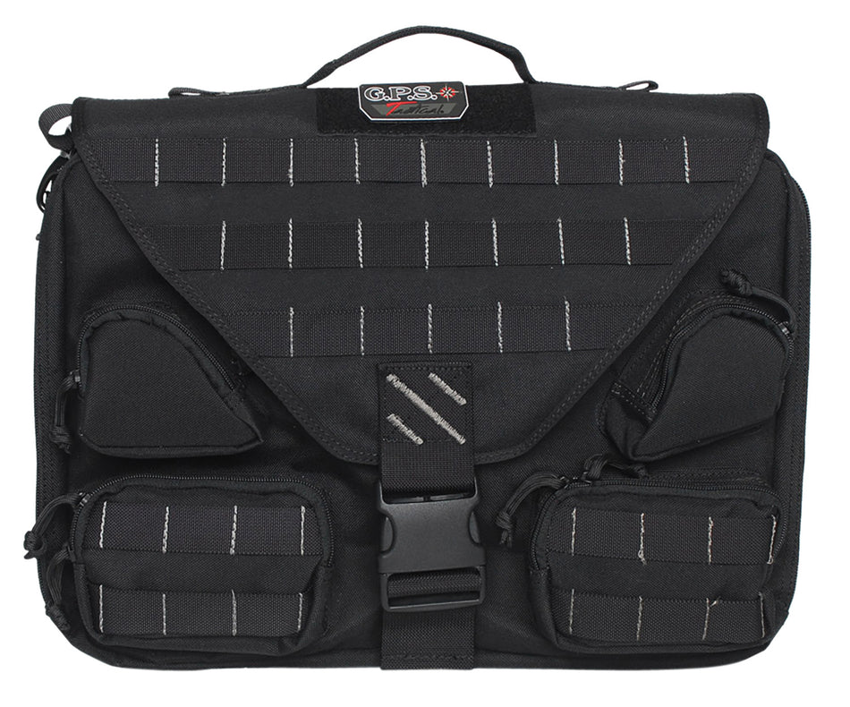 GPS Bags T1350BCB Black Tactical Brief Case 1000D Polyester Holds 1 Handgun with Visual ID Storage