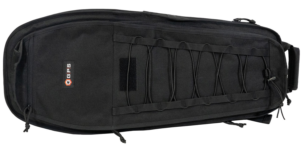 GPS Bags SRC30 30" Black Covert Single Rifle Case 600D Polyester with Concealed MOLLE Loop Panel