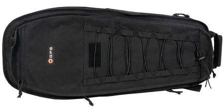 GPS Bags SRC30 30" Black Covert Single Rifle Case 600D Polyester with Concealed MOLLE Loop Panel