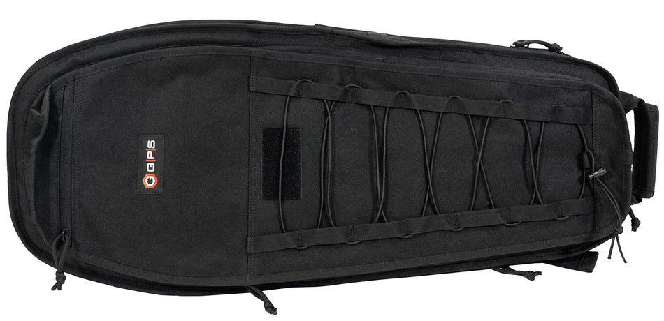 GPS Bags SRC30 30" Black Covert Single Rifle Case 600D Polyester with Concealed MOLLE Loop Panel