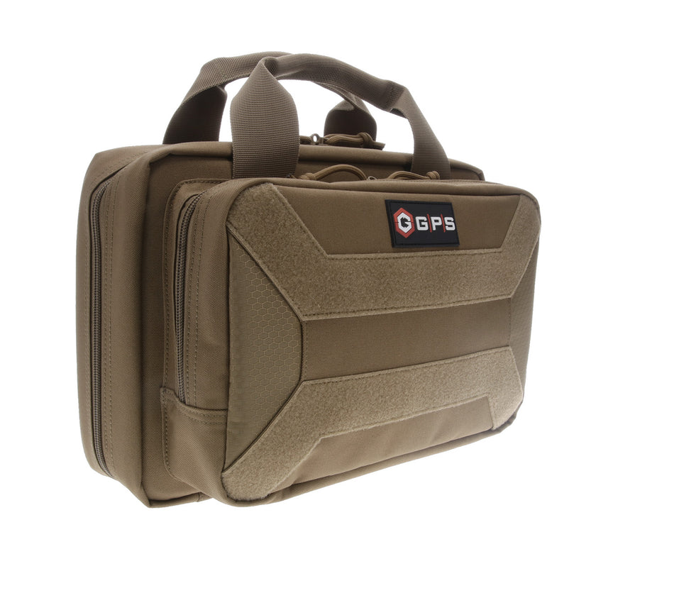 GPS Bags PC15FDE FDE Pistol Case 600D Polyester with Cushioned Compartment & Lockable Admin Pocket