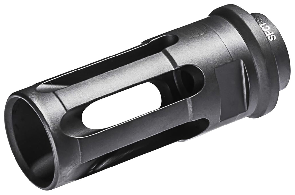SureFire Closed-Tine Flash Hider 5.56x45mm, AR-15, Black DLC Stainless Steel, 1/2"-28 Threads
