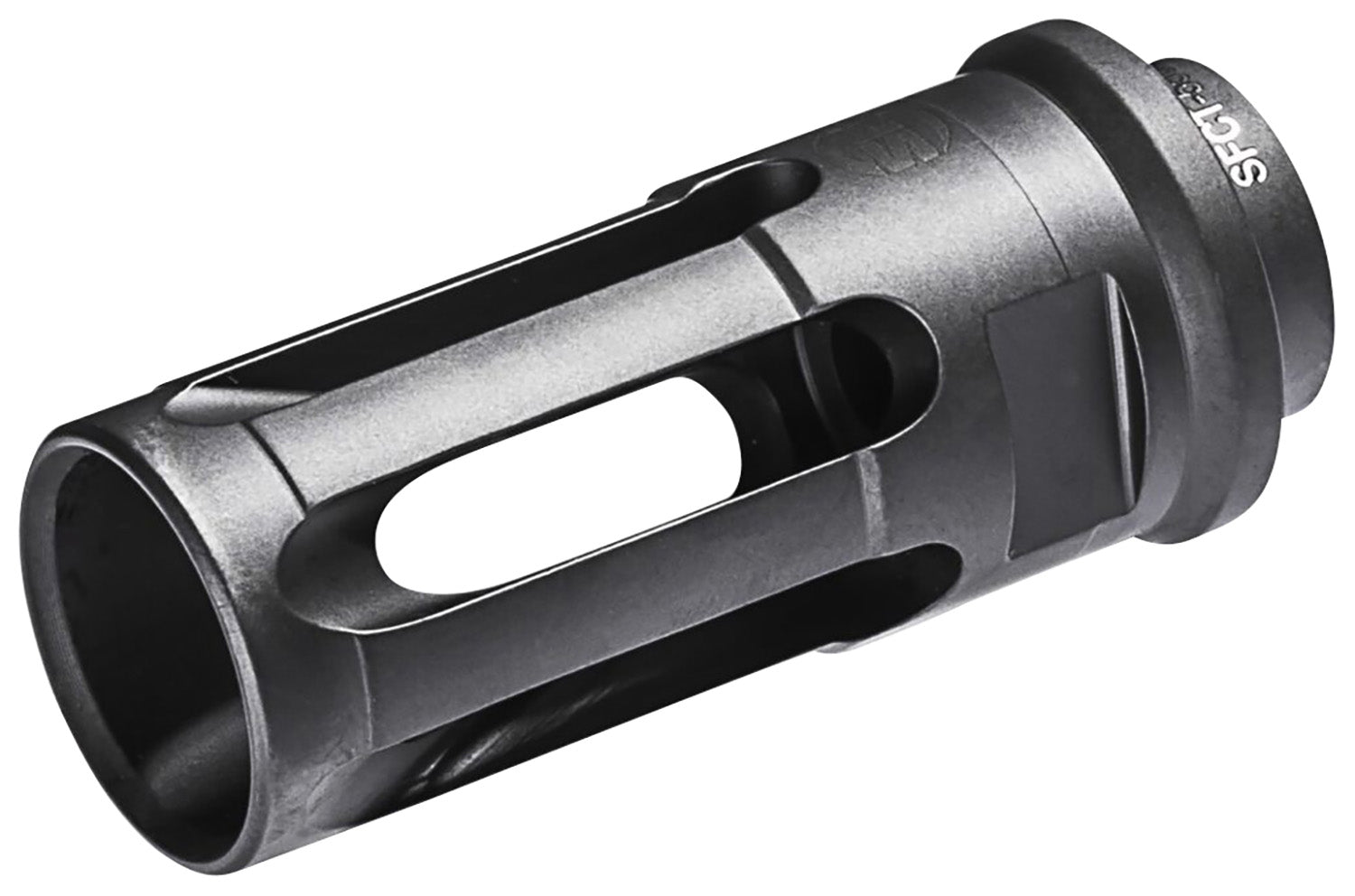 SureFire Closed-Tine Flash Hider 5.56x45mm, AR-15, Black DLC Stainless Steel, 1/2"-28 Threads