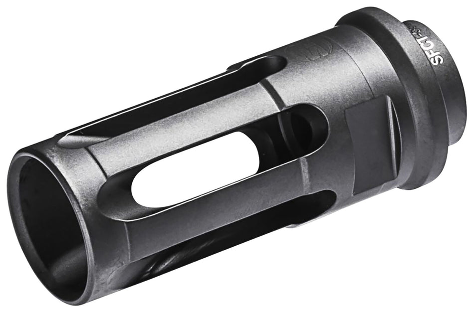 SureFire Closed-Tine Flash Hider 5.56x45mm, AR-15, Black DLC Stainless Steel, 1/2"-28 Threads