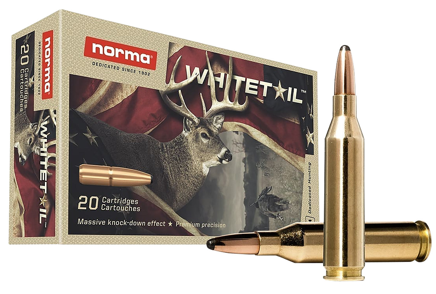 Norma .243 Winchester 20160462 Dedicated Hunting Whitetail Pointed Soft Point PSP 100 Grain
