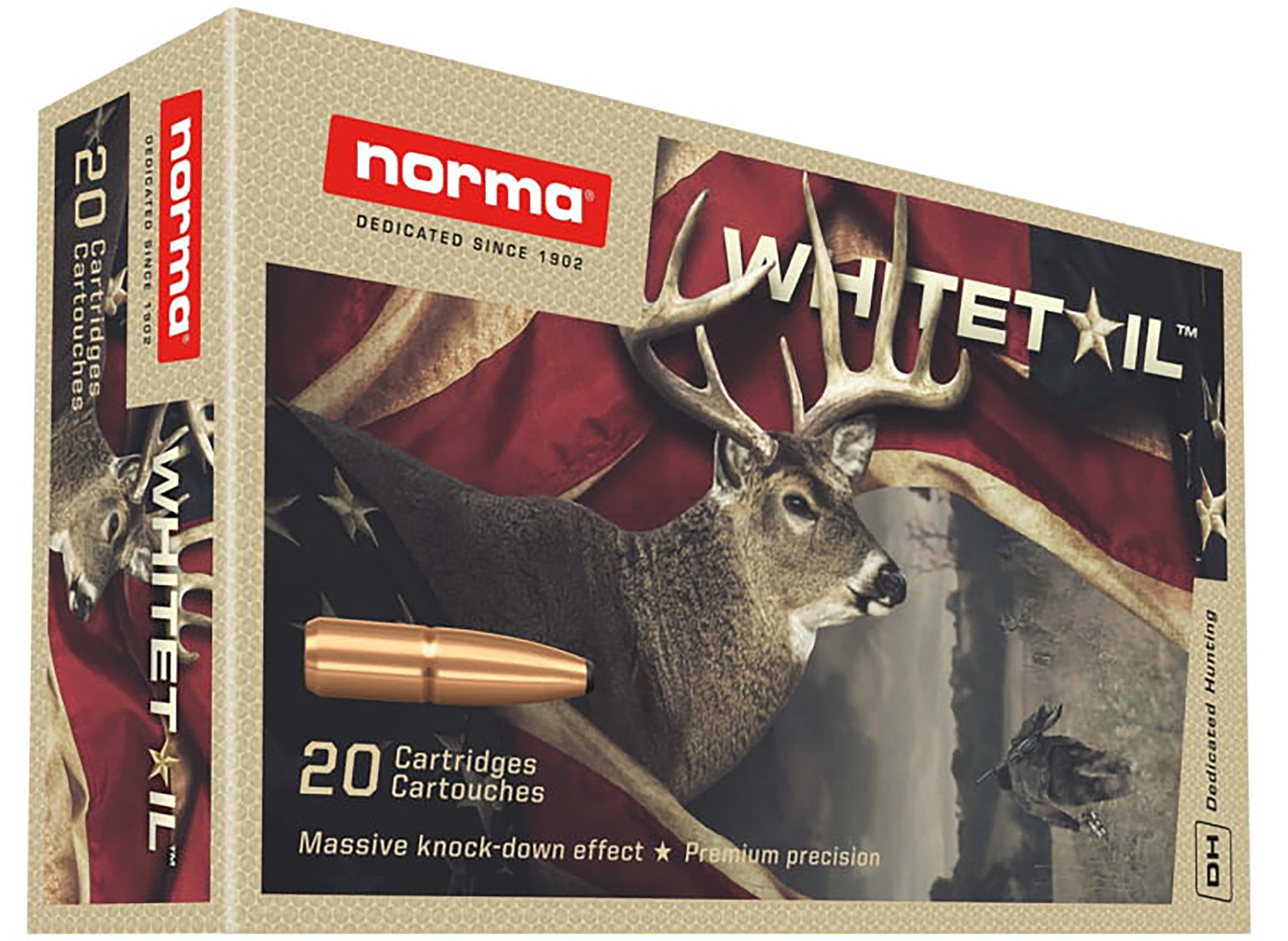 Norma .30-06 Springfield 20177392 Dedicated Hunting Whitetail Pointed Soft Point PSP 150 Grain